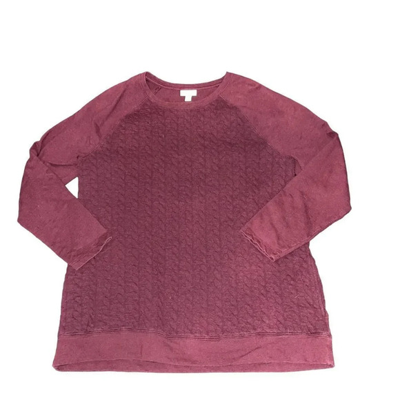 J.Jill Cable Knit Pullover Oversized Slouchy Comfy Sweater Knit‎ Top Classic - Picture 2 of 4